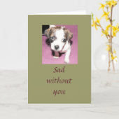 あなたがいなくて悲しい カード (黄色い花)