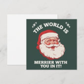 あなたがいる世界はもっと楽しいクリスマスサンタ シーズンカード (正面/裏面)