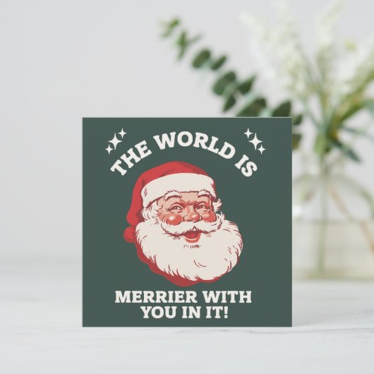 あなたがいる世界はもっと楽しいクリスマスサンタ シーズンカード (スタンド正面)
