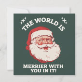 あなたがいる世界はもっと楽しいクリスマスサンタ シーズンカード (正面)