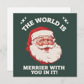あなたがいる世界はもっと楽しいクリスマス サンタ シーズンカード (正面/裏面)