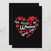あなたがいる場所が私の心はバレンタイン 招待状 (正面/裏面)