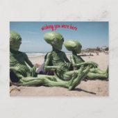 あなたがここにいたことを望むエイリアンビーチ ポストカード (正面)
