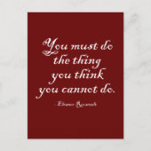 あなたがすることができない考える事をしなければなりません ポストカード (正面)