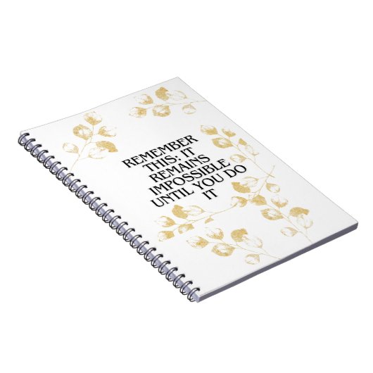 あなたがそれを行うまで、常に不可能に思われる.motima ノートブック (右側)