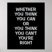 あなたができると思うかどうか、あなたができないと思うかどうか ポスター (正面)