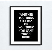 あなたができると思うかどうか、あなたができないと思うかどうか ポスター