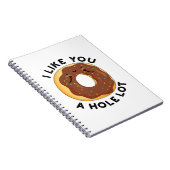 あなたがとっても好きドーナツの穴から笑顔が溢れるよ ノートブック (右側)