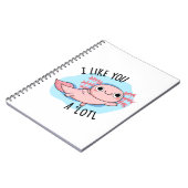 あなたがとっても好き！面白いアホロトルジョーク ノートブック (左側)