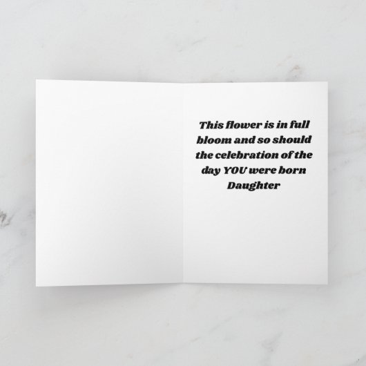 あなたがとても幸せな娘でありますように カード (内部)