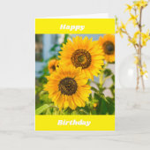 あなたがとても幸せな娘でありますように カード (黄色い花)