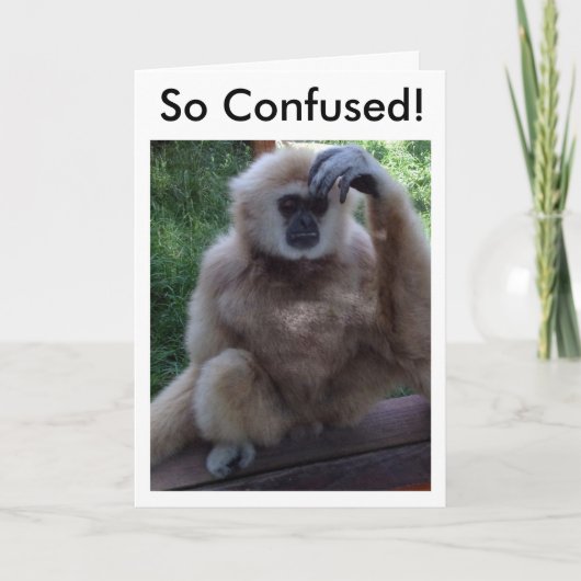 あなたがとても良く見える様子に戸惑う誕生日 カード (正面)