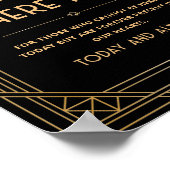 あなたがアールデコブラック金ゴールドの ポスター (角)