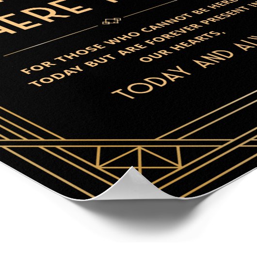 あなたがアールデコブラック金ゴールドの ポスター (角)