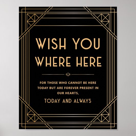 あなたがアールデコブラック金ゴールドの ポスター (正面)