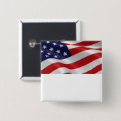 あなたがカスタマイズできる愛国心が強い旗ボタン 缶バッジ (正面&裏面)