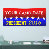 あなたがカスタマイズ政治旗 横断幕 (トレードショー)