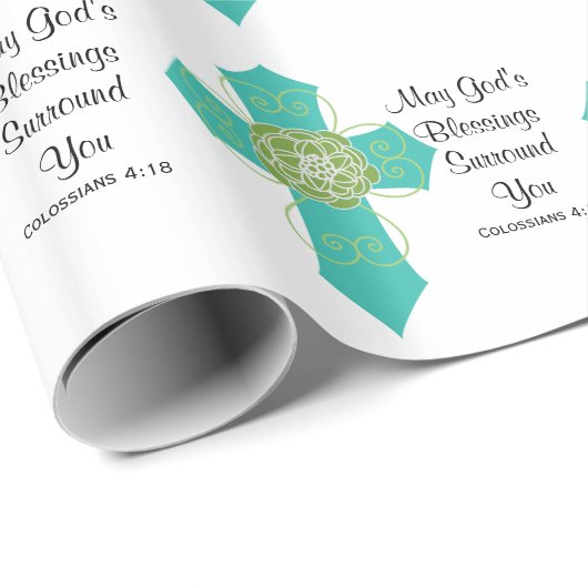 あなたがギフト用包装紙を交差させる神の恵みの環境はよろしいです ラッピングペーパー (ロールコーナー)