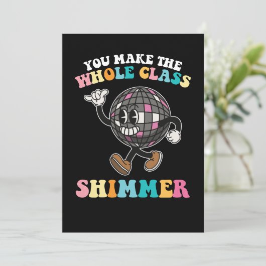 あなたがクラス全体を輝かせている、かっこいいレトロ 招待状 (スタンド正面)