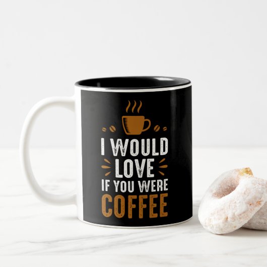 あなたがコーヒーだったら最高に嬉しい ツートーンマグカップ (ドーナツ)