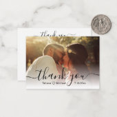 あなたがシックな書道結婚式の日写真よりも ノートカード (正面/裏面インサイチュ)