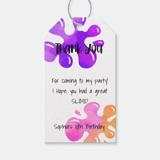 あなたがスライムを持っていた素晴らしことを願って感謝メッセージカード ギフトタグ (正面)