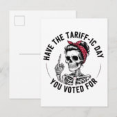 あなたがトランプに反対して投票したタルラフィックな一日を過ごせ インビテーションポストカード (正面/裏面)