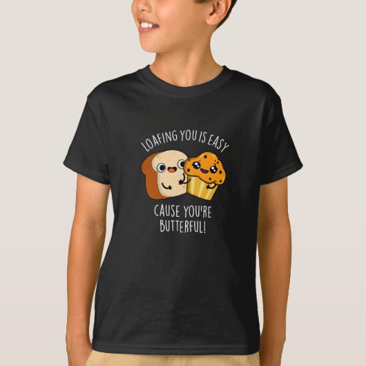 あなたがバタふるだから怠ける ダークBG Tシャツ (正面)