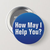 あなたがボタンをかける青い勾配の波の助け 缶バッジ (正面&裏面)