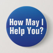 あなたがボタンをかける青い勾配の波の助け 缶バッジ (正面)