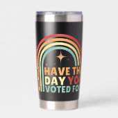 あなたがレトロアンチトランプに投票した日がある 保温保冷タンブラー (背面)