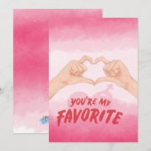 あなたが一番好きなの ロマンチックなバレンタインデーのカード シーズンカード (正面/裏面)