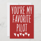 あなたが一番好きなパイロット 面白いバレンタインデー シーズンカード (正面)