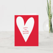 あなたが一番好きな人! | 大きなハート 友情 カード (正面)