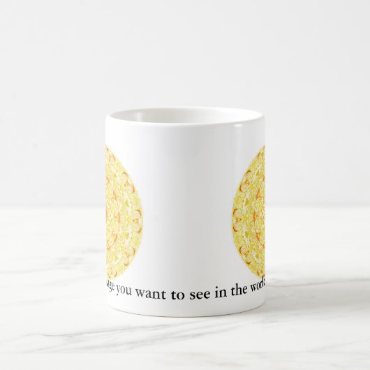 あなたが世界で見たいと思う変更があって下さい。 Gandi コーヒーマグカップ (中央)