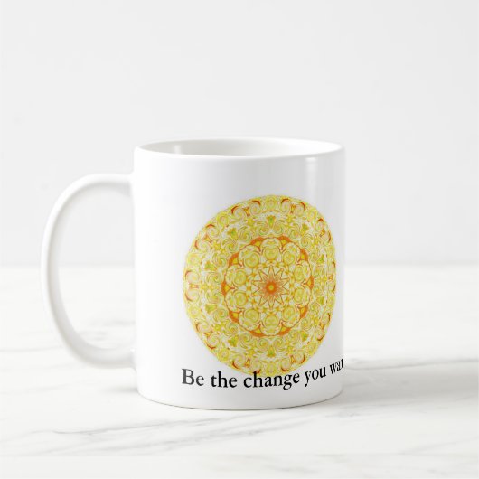 あなたが世界で見たいと思う変更があって下さい。 Gandi コーヒーマグカップ (左)