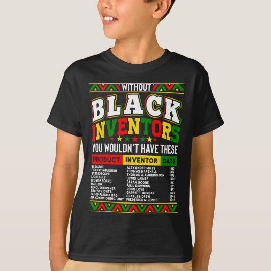あなたが今あるのは黒人の発明家たちのおかげ Tシャツ (正面)