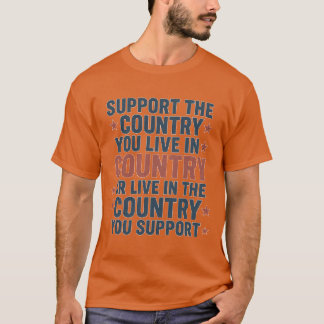あなたが住んでいる国を応援する、もしくはあなたが応援する国を Tシャツ