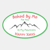 あなたが作ったクリスマスバキングステッカー 楕円形シール (正面)