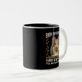 あなたが作るすべてのおもしろいスナックシェットランド・ シープドッグ犬ママ犬パパ ツートーンマグカップ (正面右)