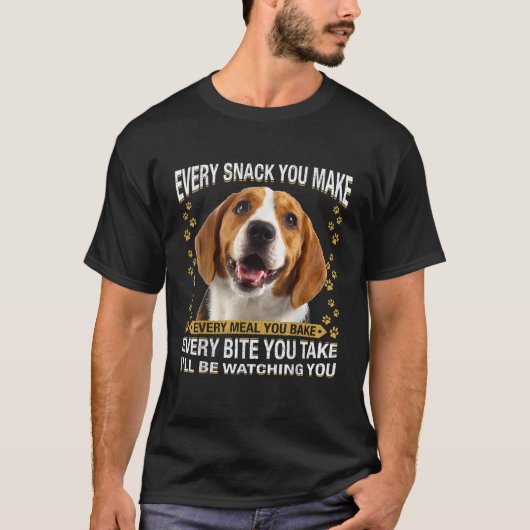あなたが作るすべてのおもしろいスナック犬ママ犬パパ Tシャツ (正面)