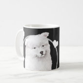 あなたが作るすべてのスナックをサモイド犬 コーヒーマグカップ (正面左)