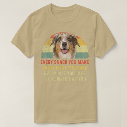あなたが作るすべてのスナック青犬ママ犬パパレトロ Tシャツ (デザイン正面)