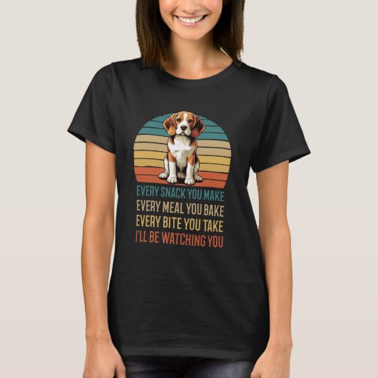 あなたが作るすべてのスナックBeagle Beagle所有者Beagle lo Tシャツ (正面)