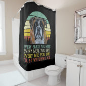 あなたが作るすべてのスナックBoxer犬おもしろい犬ママパパ シャワーカーテン (インサイチュ)