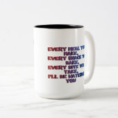 あなたが作るすべての食事おもしろいヨークシャーテリアYorkshire Terrier ツートーンマグカップ (正面右)