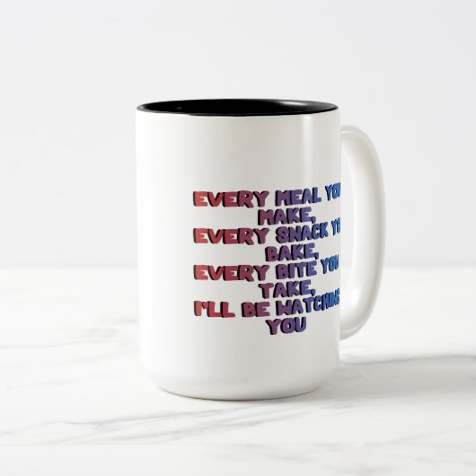 あなたが作るすべての食事おもしろいヨークシャーテリアYorkshire Terrier ツートーンマグカップ (正面右)