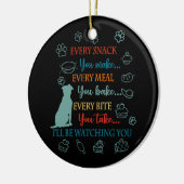 あなたが作るすべての食事を作るすべてのスナック私はWになる セラミックオーナメント (左)