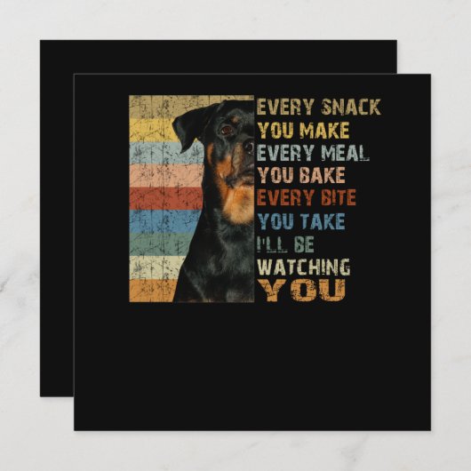 あなたが作るすべての食事を作るすべてのスナック 招待状 (正面/裏面)