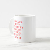 あなたが侮辱する嘲笑 コーヒーマグカップ (正面左)